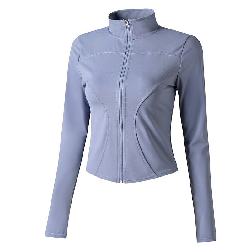 Fitness Long Sleeve Cuff  Hole Yoga Suit