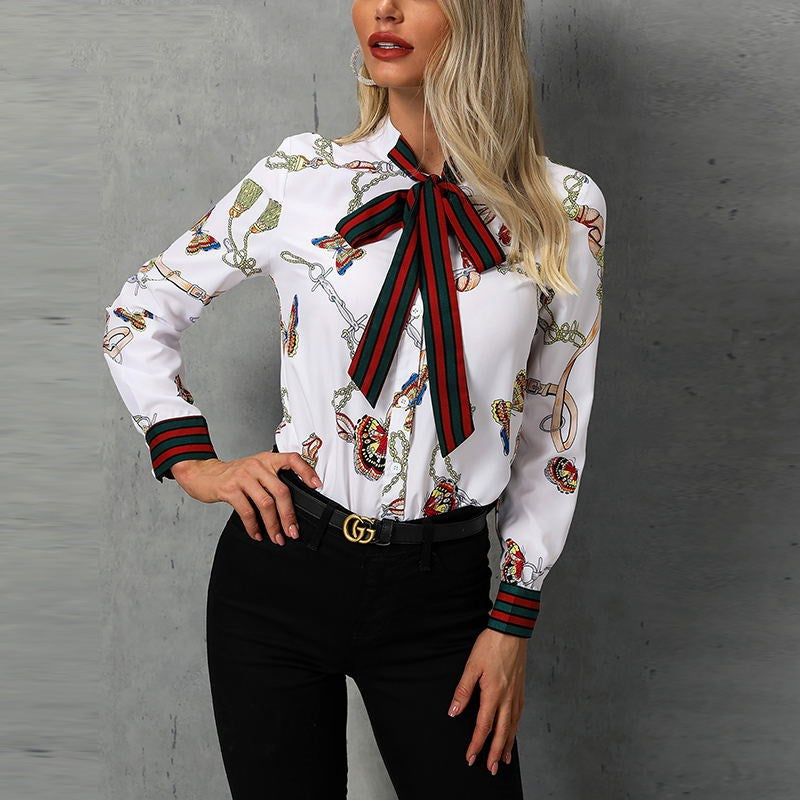 Slim fit shirt with bow