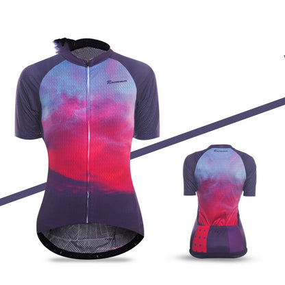 Vêtements de cyclisme vélo à motif coloré pour femme 