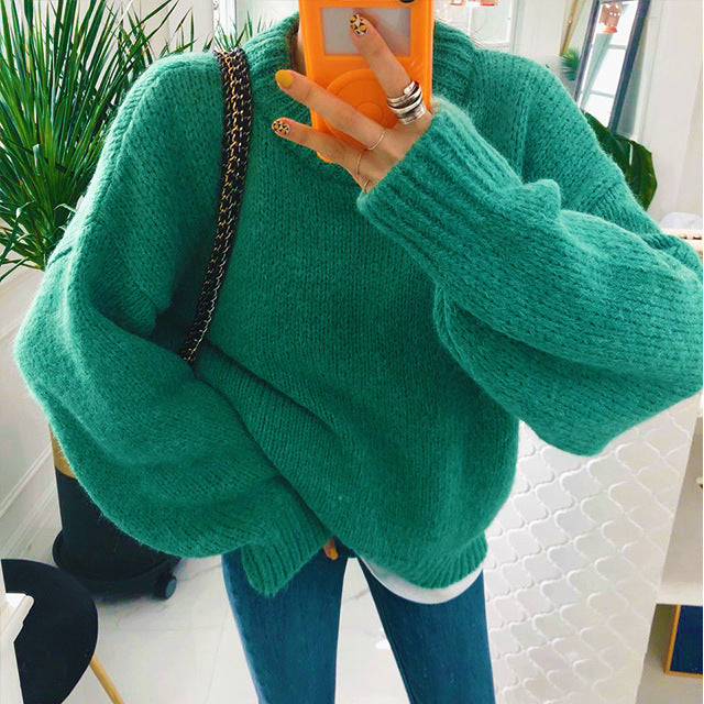 Slim sweater with long back sweater