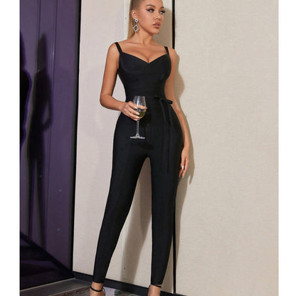 Women's Fashion Simple Casual Camisole Jumpsuit