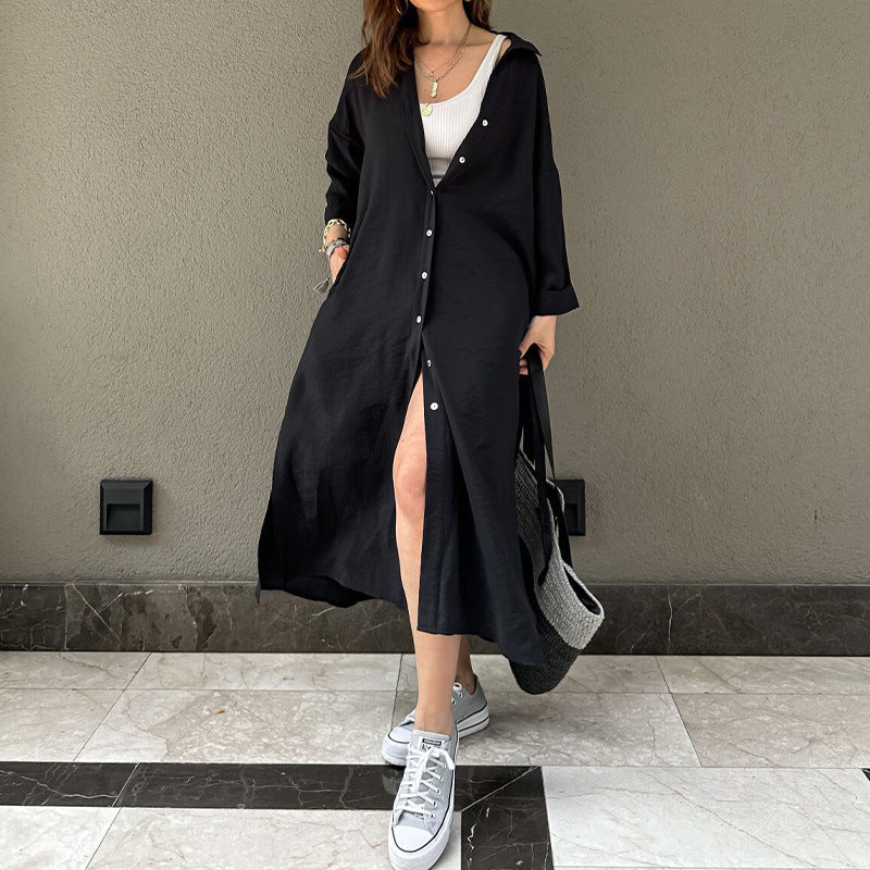 Long Shirt Style Dress With Loose Fit