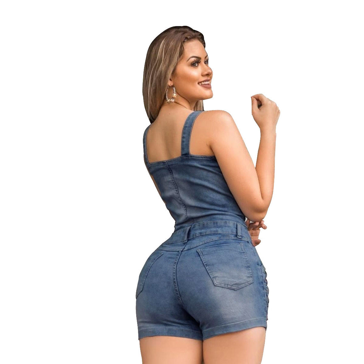 Combinaison amincissante en jean pour femme