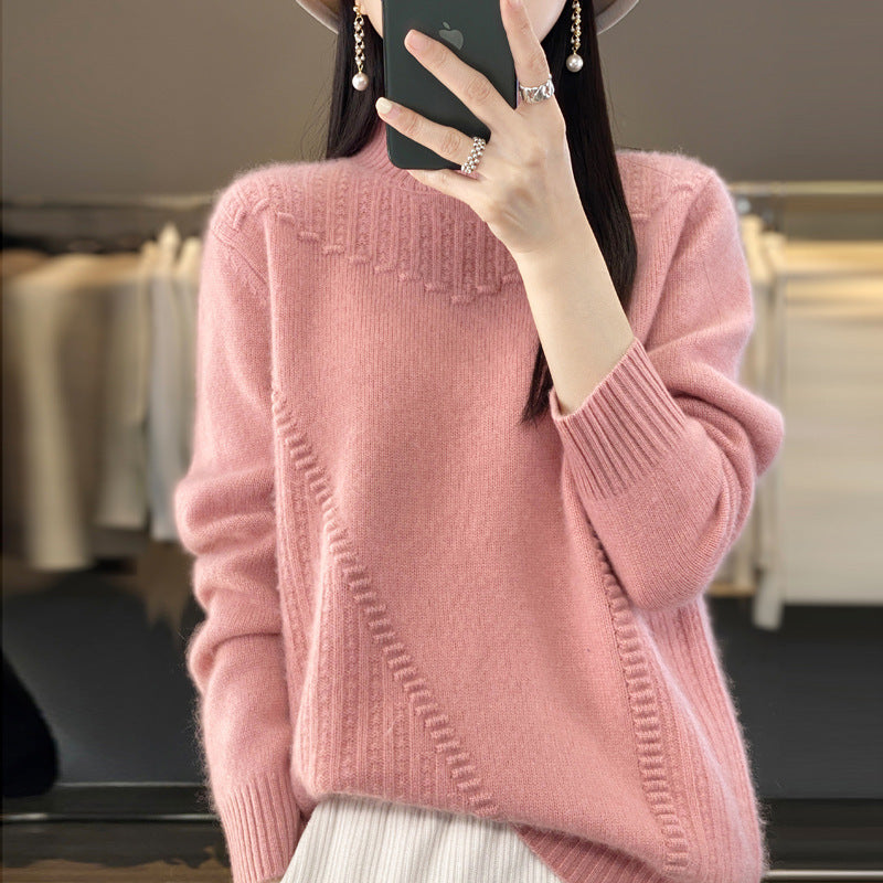 New Fashionable Knitted Wool Knitted Top