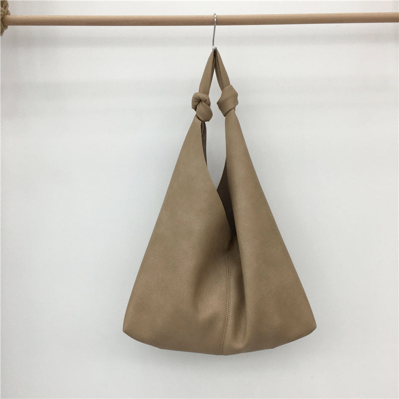 Bolso versátil de cuero suave de gran capacidad Bolso de hombro simple