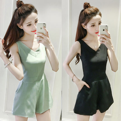 Jumpsuit Shorts High Waist Slimming Casual Suit