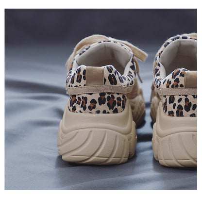 Leopard Print Mesh Breathable Casual Platform Sneaker