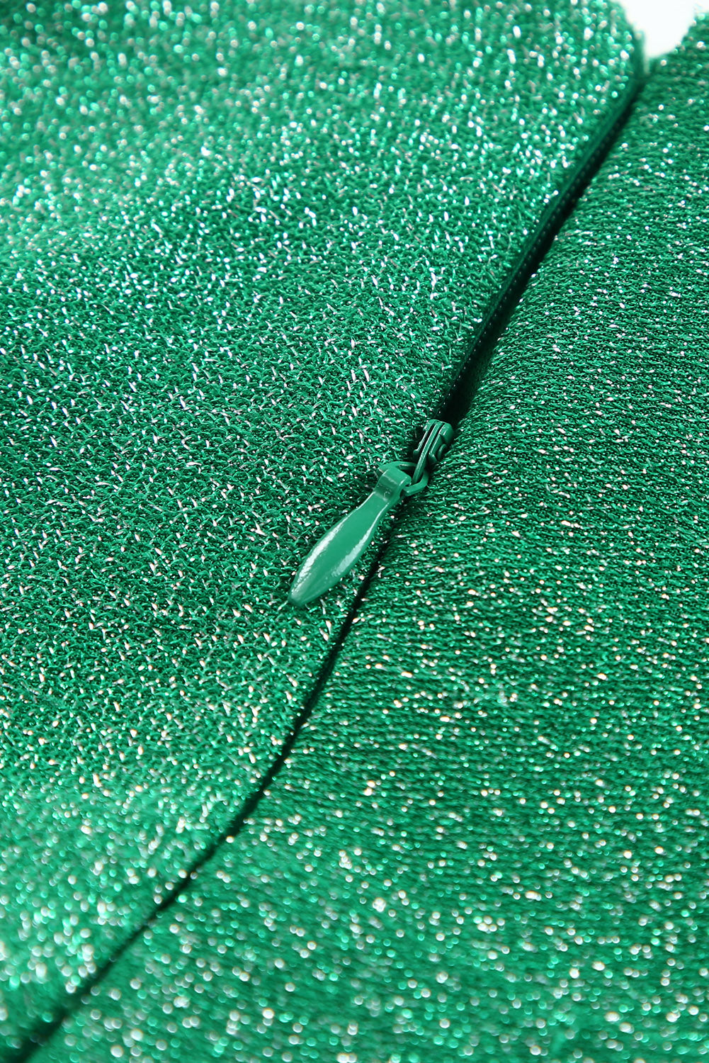 Robe patineuse brillante métallisée verte à doubles bretelles