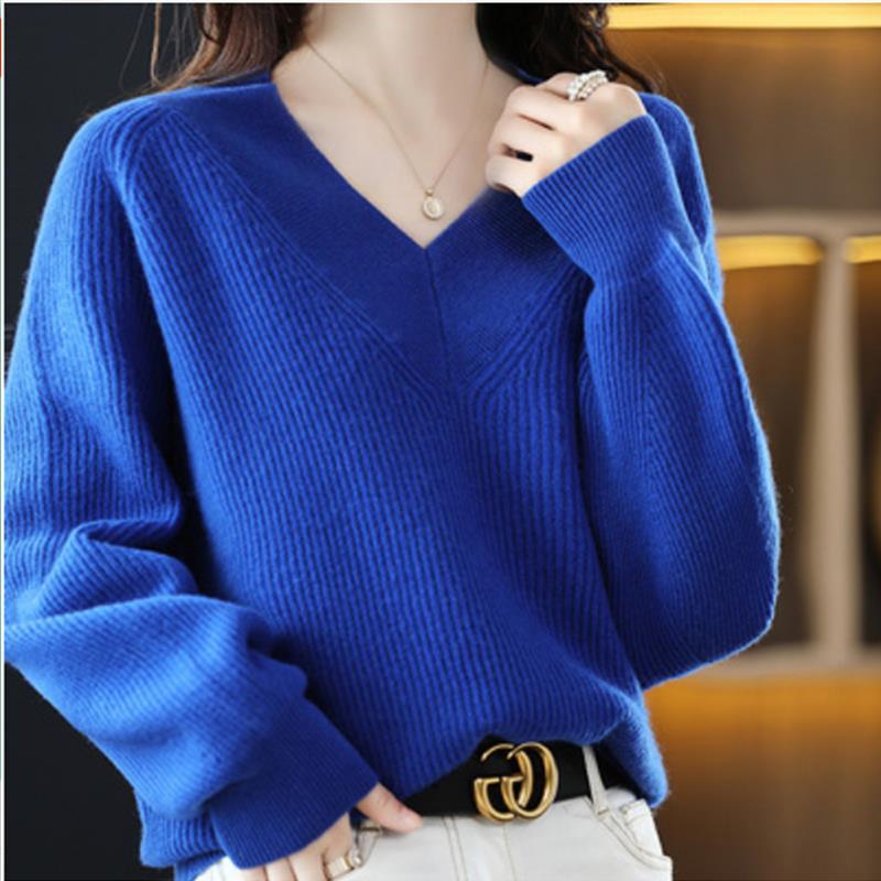 Autumn Fashion Loose Knitted Long Sleeves Fashion Loose Sweater