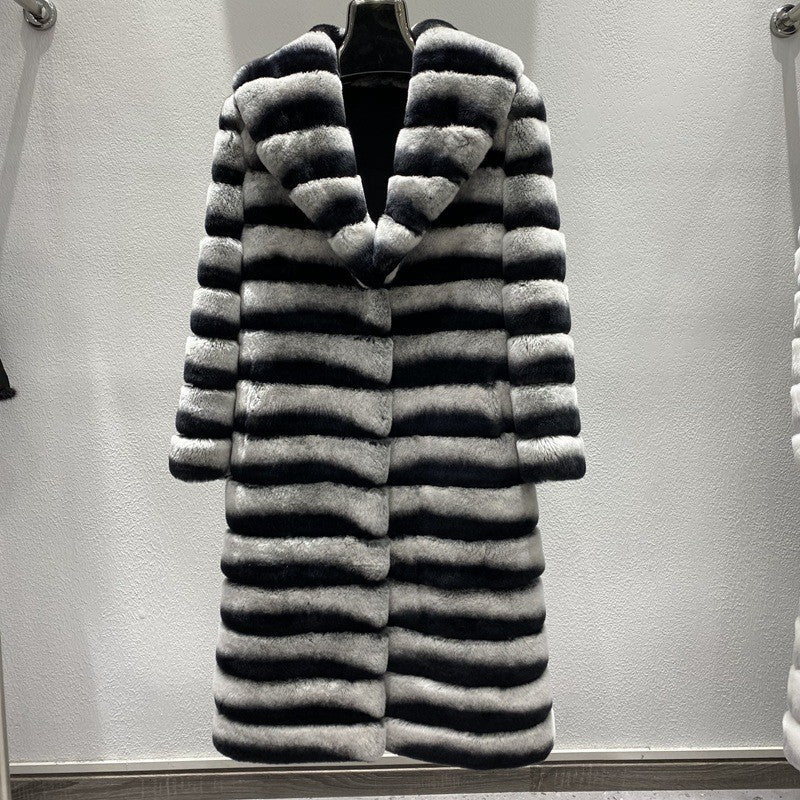 Women's Minimalist And Versatile Standing Collar Fur Jacket