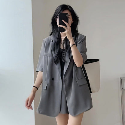 Suit Jacket Shorts Suit Casual Loose Two-piece Suit Women