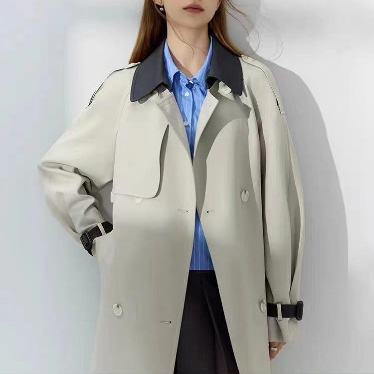 High-end Super Nice Windbreaker Women's New Fall Mid-length Coat