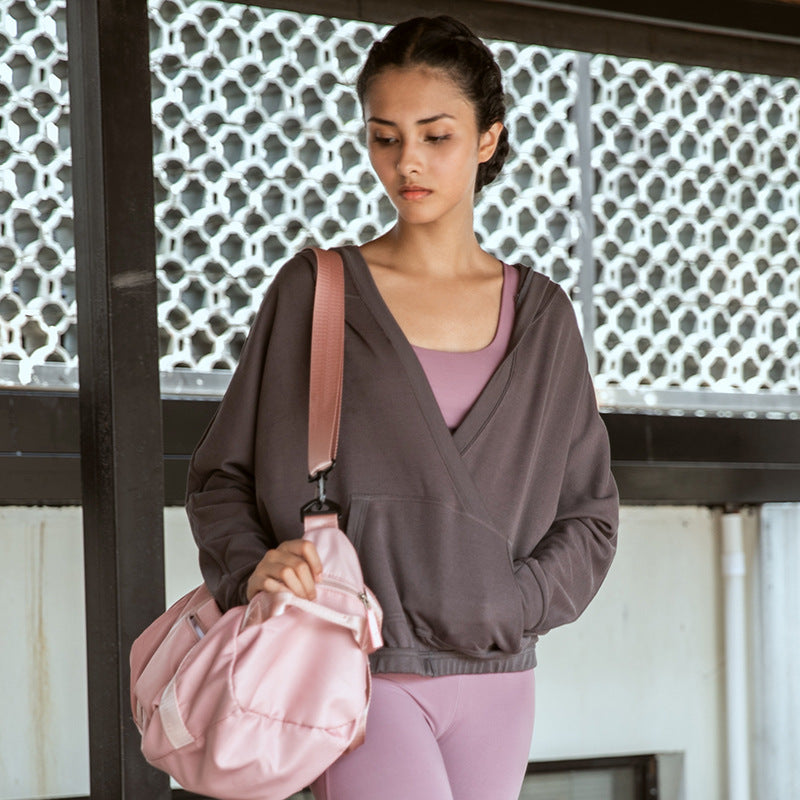 Sweat à capuche zippé pour course en plein air