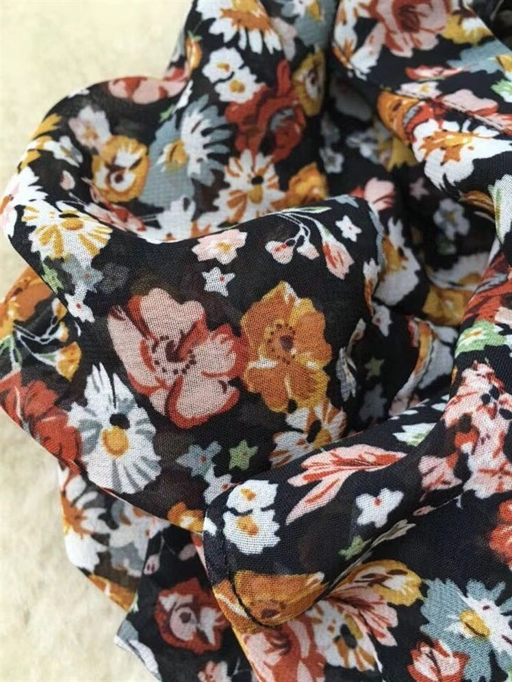 Chemise en mousseline à fleurs