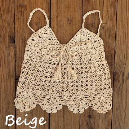 Blusa de bikini de crochet hecha a mano