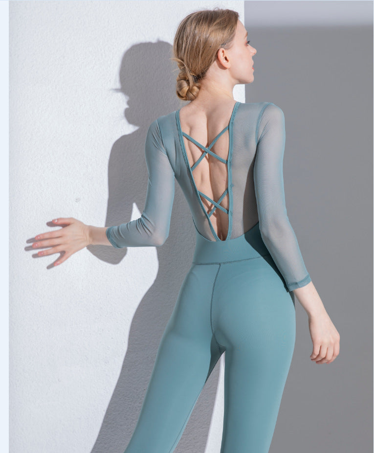 Long Sleeved Mesh And Beautiful Back Bodysuit