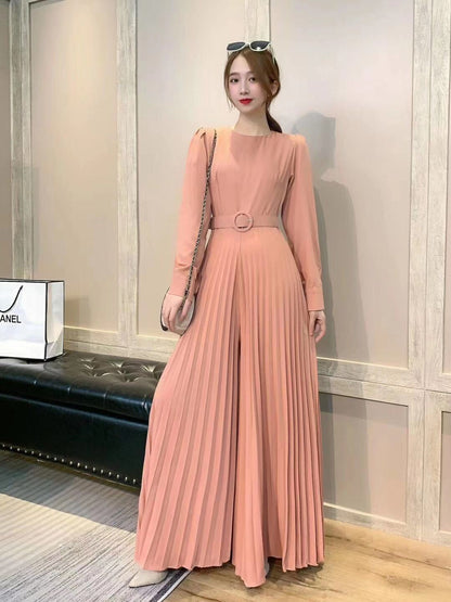 Simple Atmosphere is Thin Temperament One-piece Skirt Pants