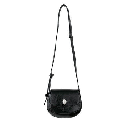 Bolso bandolera sencillo con solapa de color liso para mujer