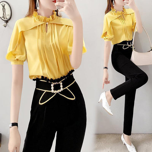 Two-piece Women's Shirt With Light Mature Style And Small Fragrance Style