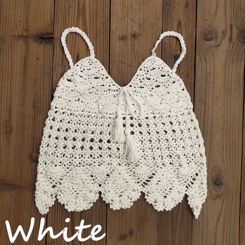 Blusa de bikini de crochet hecha a mano