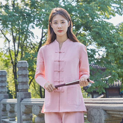 Cotton And Linen Clothes Loose-clothes Practice Yoga Suit