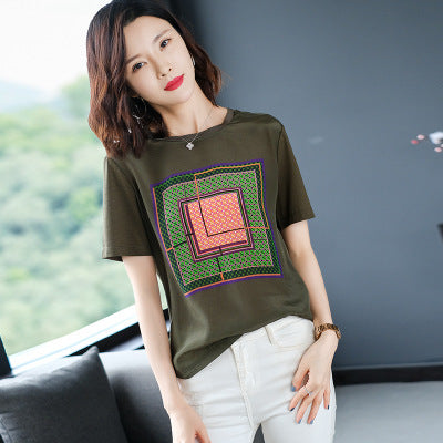 Round neck print T-shirt