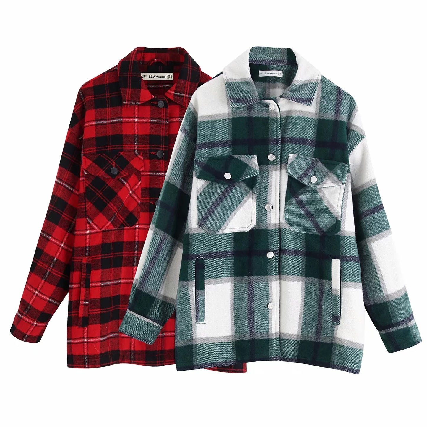 Plaid shirt coat