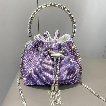 Bolso de mano con brillantes diamantes europeos y americanos para mujer