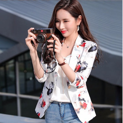 Korean Fashion Casual Short 3/4 Sleeve Small Suit