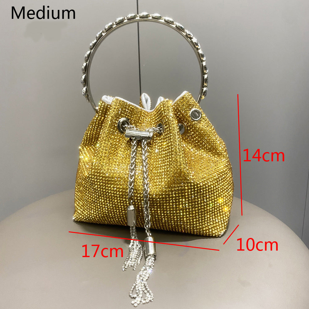 Bolso de mano con brillantes diamantes europeos y americanos para mujer