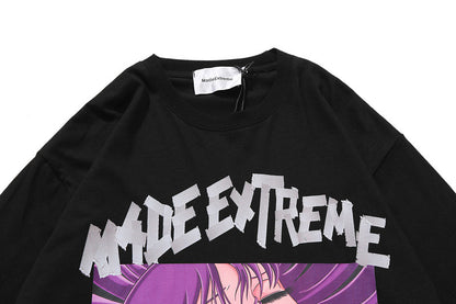 Anime girl avatar print long sleeve