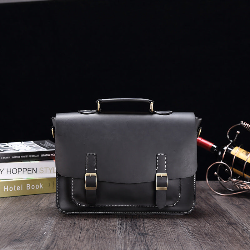 Men's PU Leather Retro Shoulder Crossbody Bag