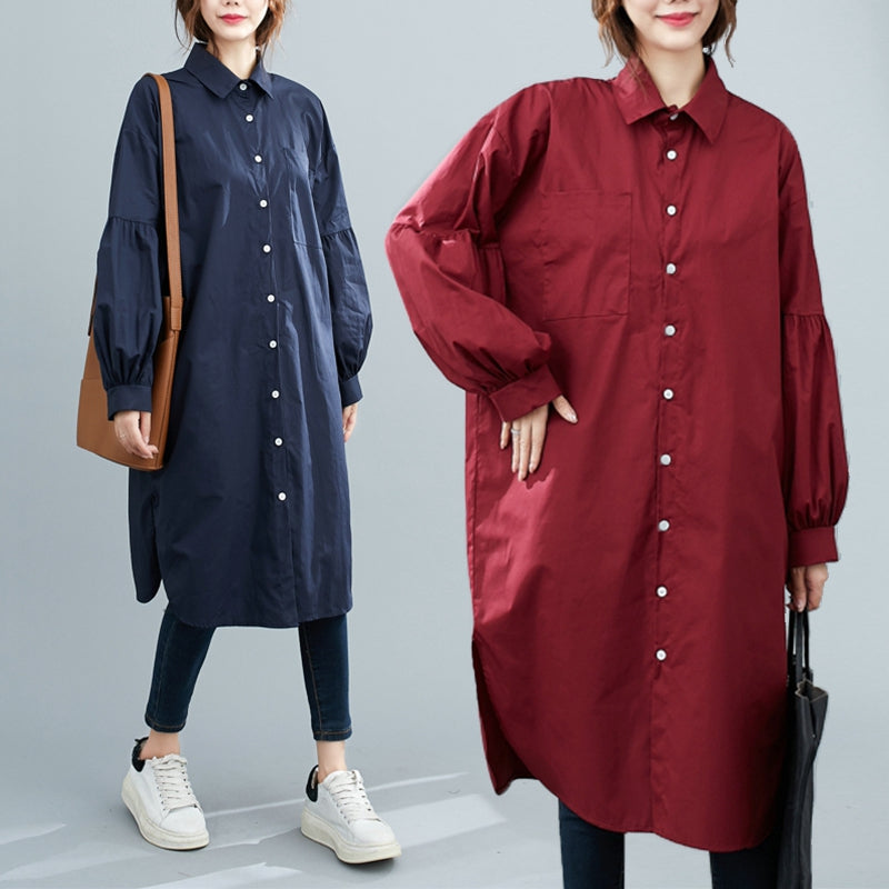 Mid-length puff sleeve shirt