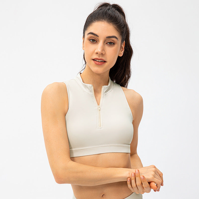 Hollow Out Sports Bra With Chest Cushion