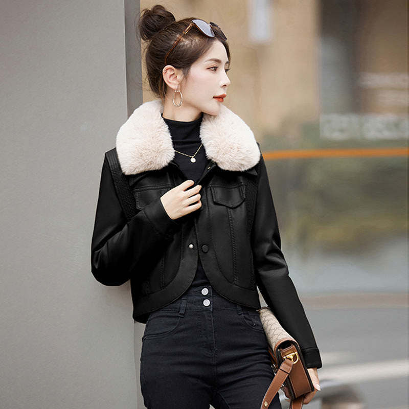 Women's Fashionable All-match Motorcycle Jacket Top