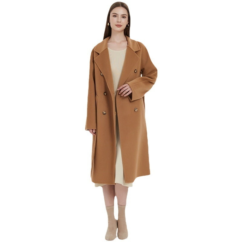 Reversible Cashmere Coat Women's Mid-length