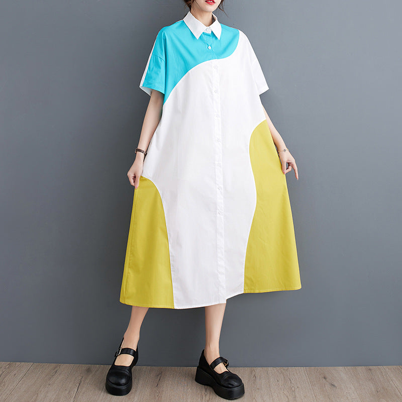 Robe simple à manches courtes pour femmes