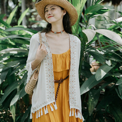 Vestido holgado con tirantes bohemios para mujer