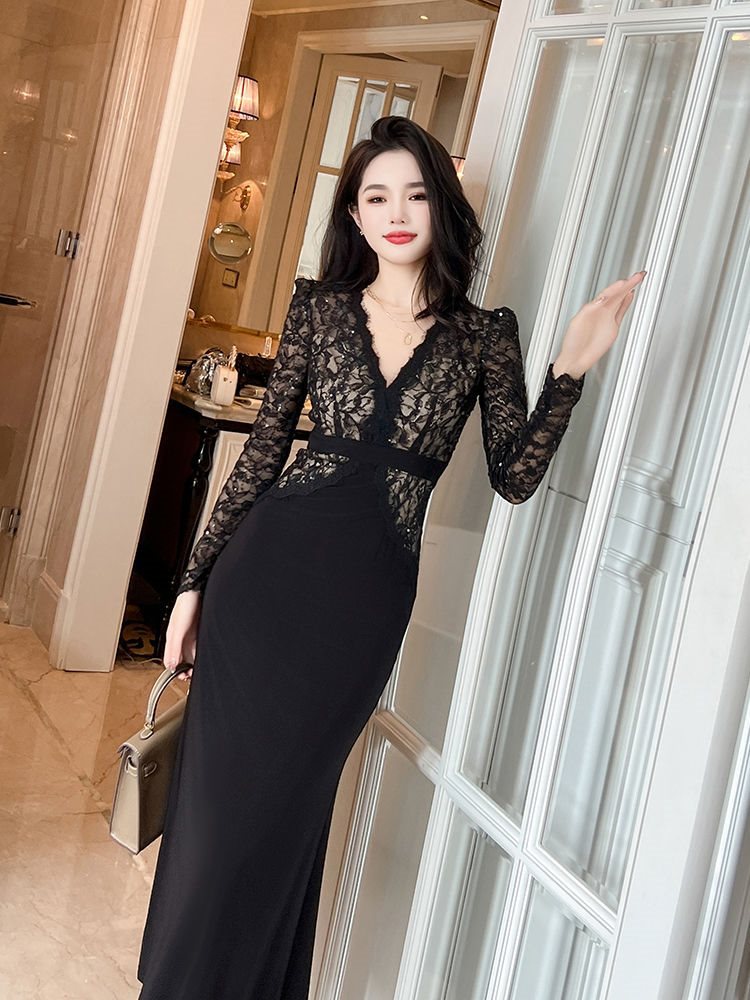 Long Dress Chic Lace Dress