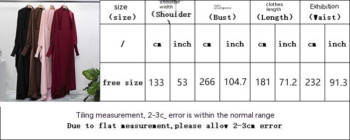 Robe arabe du Moyen-Orient pour femmes de grande taille