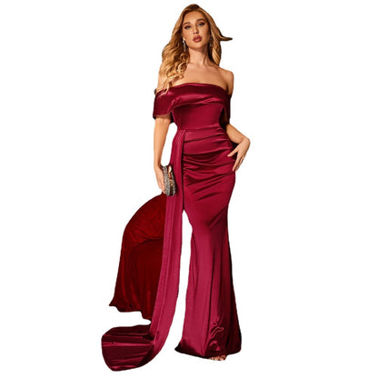 Robe de soirée de bal taille haute pour femmes