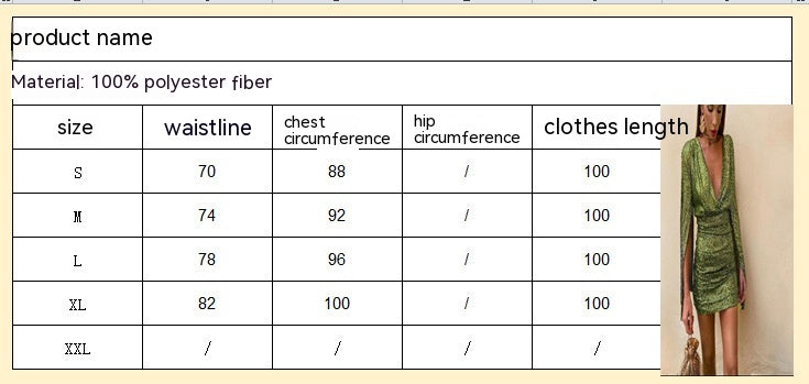 Robe à manches longues et col en V, taille serrée, enveloppée dans les hanches