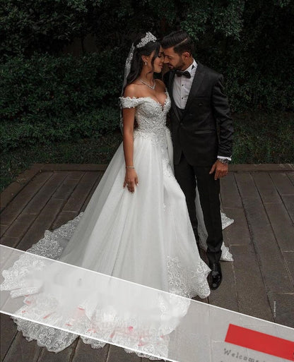 Vestido de novia desmontable de encaje nupcial