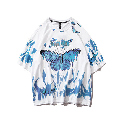 Butterfly printed Student Short Sleeve T-Shirt