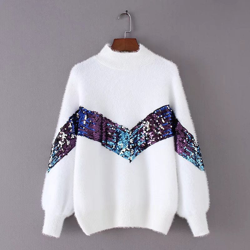 Loose Korean style outer wear pullover base sweater