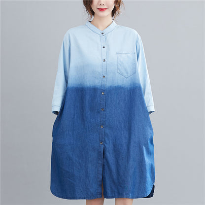 Chemise en jean dégradé