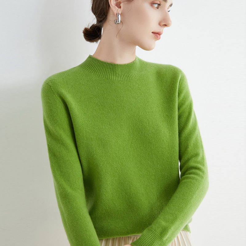 Half-collar Wool Sweater Bottoming Shirt Pullover