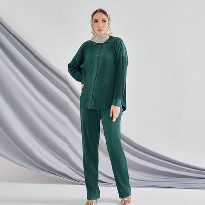 Malaysia Indonesia Clothing Suit Pleated Baggy Pants