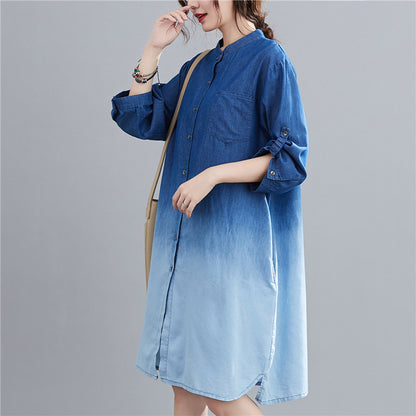 Gradient denim shirt