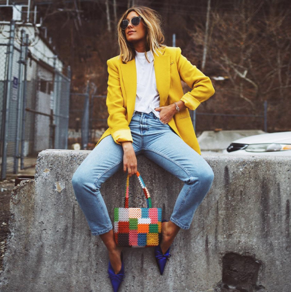 Veste blazer jaune